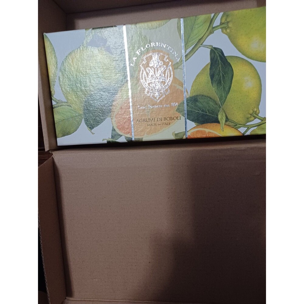 La Florentina 3x5.3 oz Luxury bar soap set Agrumi di Boboli Citrus Made in Italy